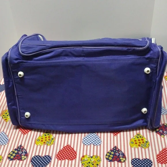 Purple Travel Gym Bag with Shoulder Strap - Picture 6 of 13